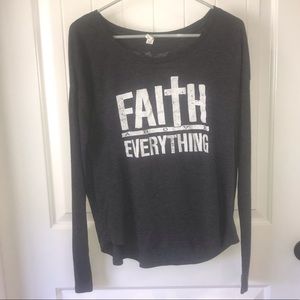 Dark Gray Long Sleeve Top